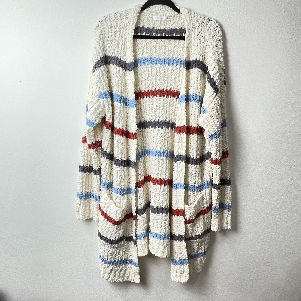 Altar'd State Womens Long Sleeve Cardigan Fall Multi Color Striped Sweater Large